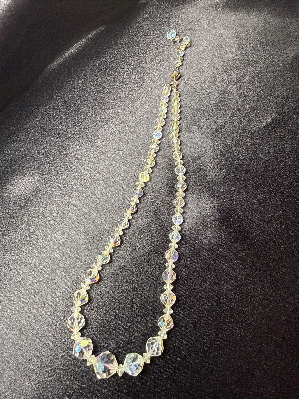 Vintage Aurora Crystal Bead Necklace - Iridescent - Picture 3 of 5